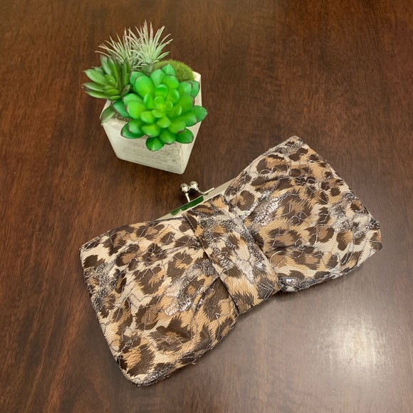 Metallic Animal Print Clutch - Picture 2 of 5